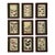 Antique Butterfly Print Gallery Wall Set in Walnut Frames - 9-Piece For Sale