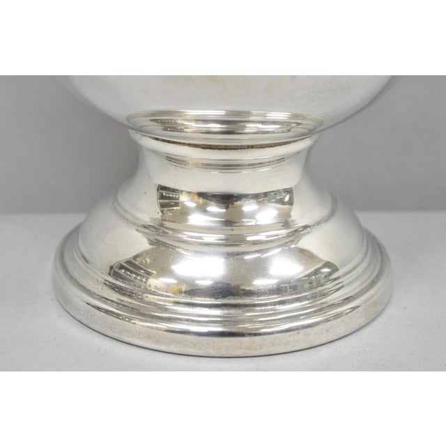 Vintage Victorian Leonard Silver Plated Trophy Cup Urn Champagne Chiller Bar Ice Bucket For Sale In Philadelphia - Image 6 of 15