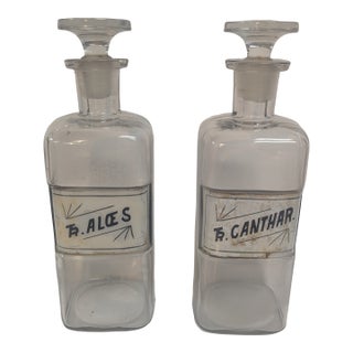 Pair of Antique Apothecary Bottles For Sale
