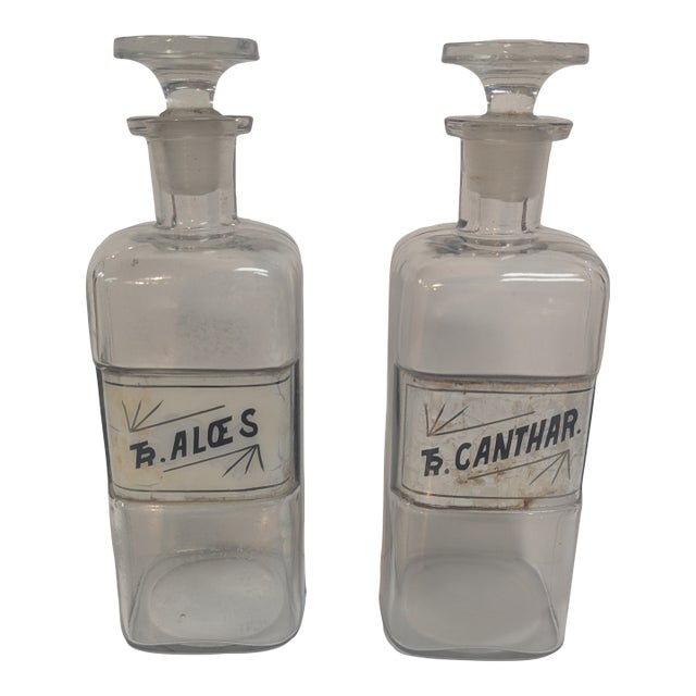 Pair of Antique Apothecary Bottles For Sale