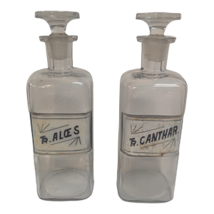 Pair of Antique Apothecary Bottles