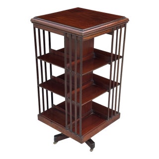 19th Century Victorian Mahogany Revolving Bookcase, 1880 For Sale