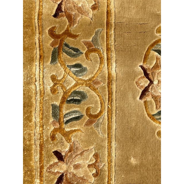 Textile Small Vintage Chinese Silk Rug, 1990s For Sale - Image 7 of 18