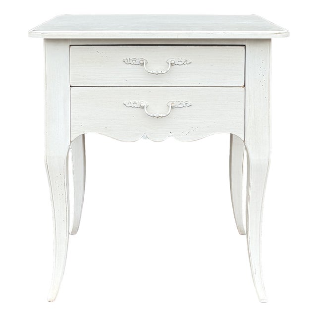 2000s Ethan Allen Maison Collection French Country 2 Drawer Nightstand (37-5416 Gardenia) For Sale