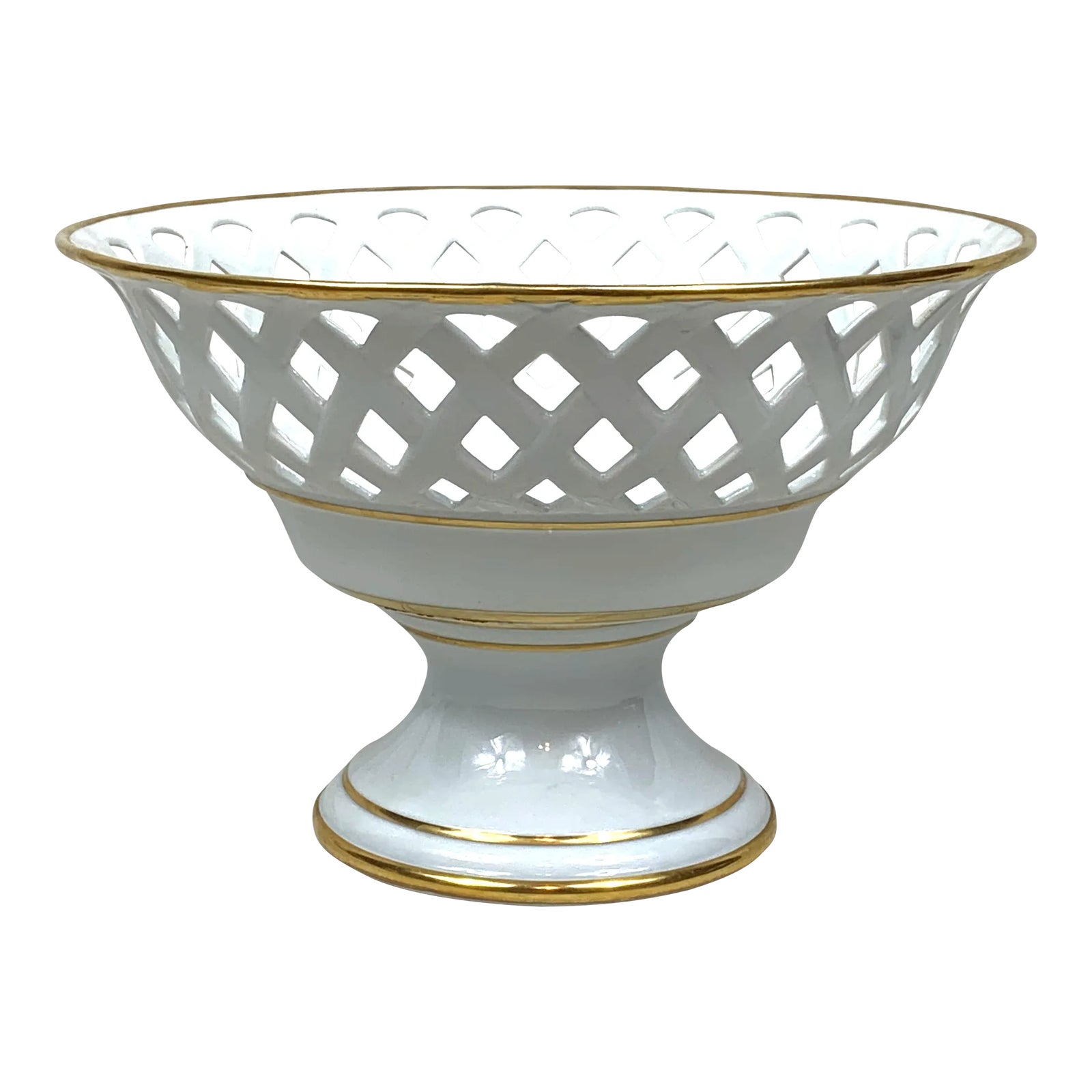 Vintage Limoges Pedestal Bowl Chairish