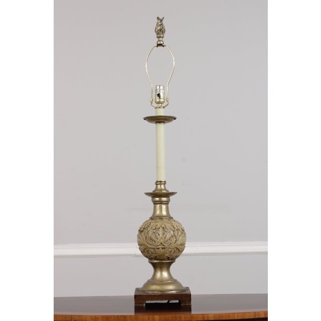 Uttermost Pair Uttermost Acanthus Leaf Carved Urn Lamps For Sale - Image 4 of 16