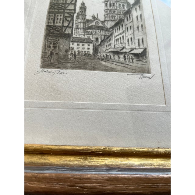 Atributed to Hans Kohl, Mainz, Dom, 1920, Etching For Sale - Image 6 of 8