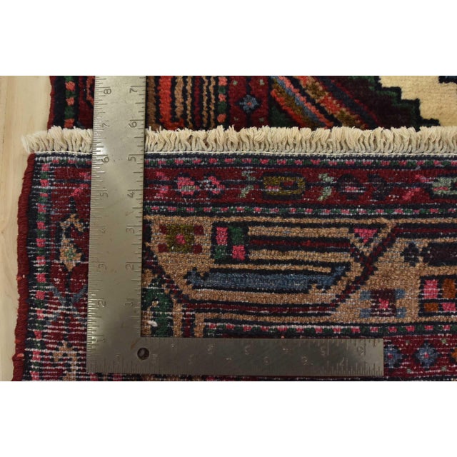 Hamedan Runner 2’9” X 9’2” Ivory Wool Vintage Tribal Hand-Knotted Rug For Sale - Image 14 of 14