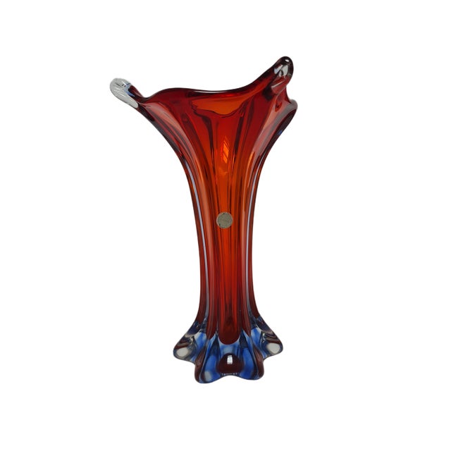 Blue Italian Postmodern Vase in Murano Glass from Mandruzzato, 1950s For Sale - Image 8 of 9