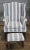 Late 20th Century Pair Mahogany Chippendale Style Wing Chairs W Matching Footstools Gray Fabric For Sale - Image 4 of 8