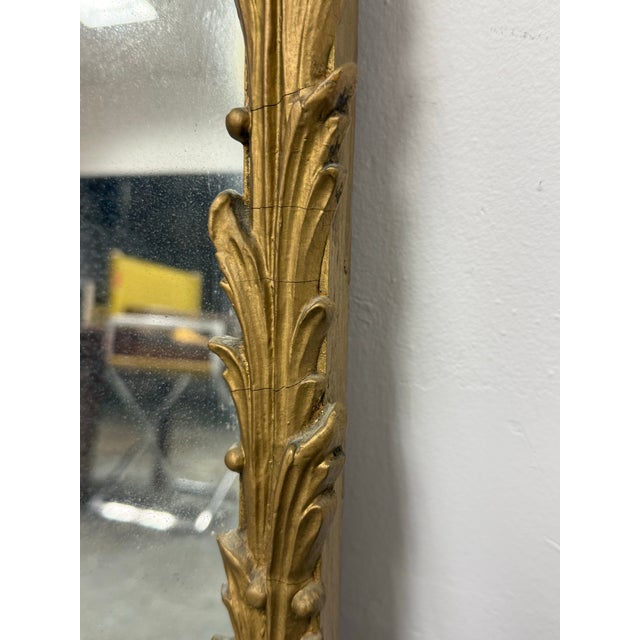 Gold Louis XV Style Gilt + Patina Mirror, Antique For Sale - Image 8 of 12