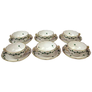 Soup Bowls with Persil Decor from Herend, 1960, Set of 6