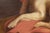 American American 1890s Framed Oil on Board Painting Depicting a Dog Lying on a Red Drape For Sale - Image 3 of 12