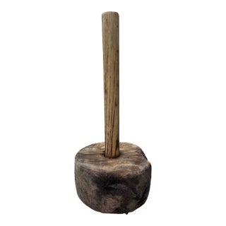 Very Early Rustic Burled Wooden Mallet For Sale