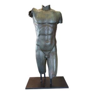 1950s Bronze Torso Sculpture.