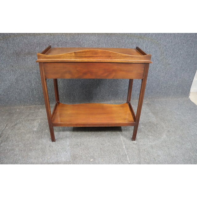 Wood Mahogany Server For Sale - Image 7 of 8