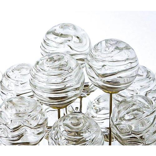 1960s Doria Sputnik Flush Mount Murano 12 Glass Balls & Brass, Germany For Sale - Image 8 of 11