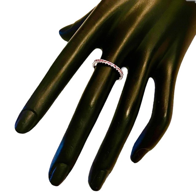 Natural Pink Sapphire Ring 6.5 14k W Gold 0.66 TCW Certified $1,190 217001 This is a Unique Custom Made Glamorous Piece of...