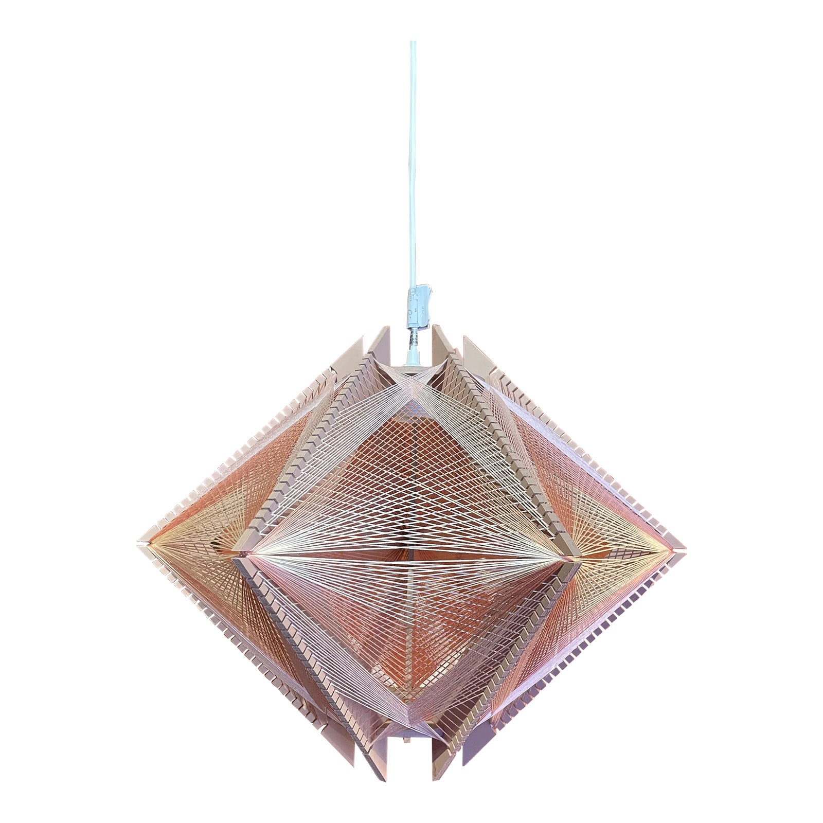 French Cotton Thread Chandelier | Chairish