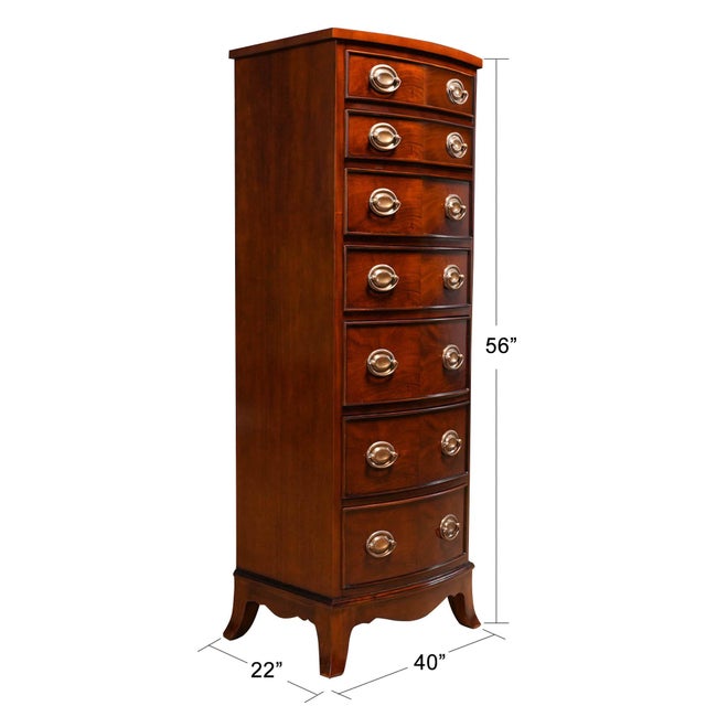 The Niagara Furniture Mahogany Lingerie Chest, a high quality piece of furniture from top to bottom. This tall chest was...