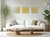 Contemporary Rebecca Koury "Moving Through the Horizon" Chartreuse Green Triptych Contemporary Abstract Painting, Acrylic on Canvas/Panel, Carmel California Art For Sale - Image 3 of 3
