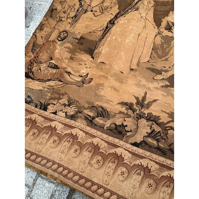 1920s Antique French Aubusson Jacquard Tapestry Panel, 1920s For Sale - Image 5 of 18