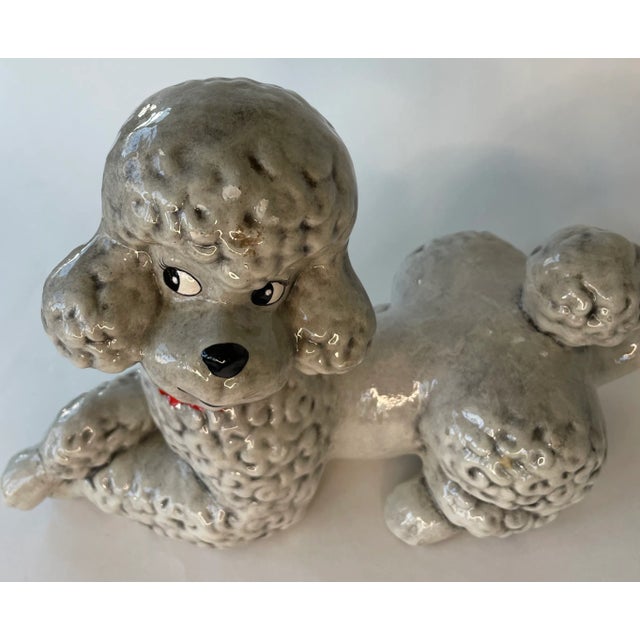 Mid Century Ceramic Poodle Figurines, Set of Two For Sale In New York - Image 6 of 11