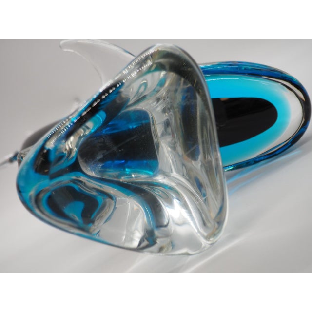 Glass Sculpture Shark, Färe Marcolin, Ronneby Sweden For Sale - Image 13 of 15