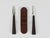 Metal Brass Corn Cob Skewers with Leather Holder attributed to Carl Auböck, Vienna, Austria, 1930s, Set of 2 For Sale - Image 7 of 10