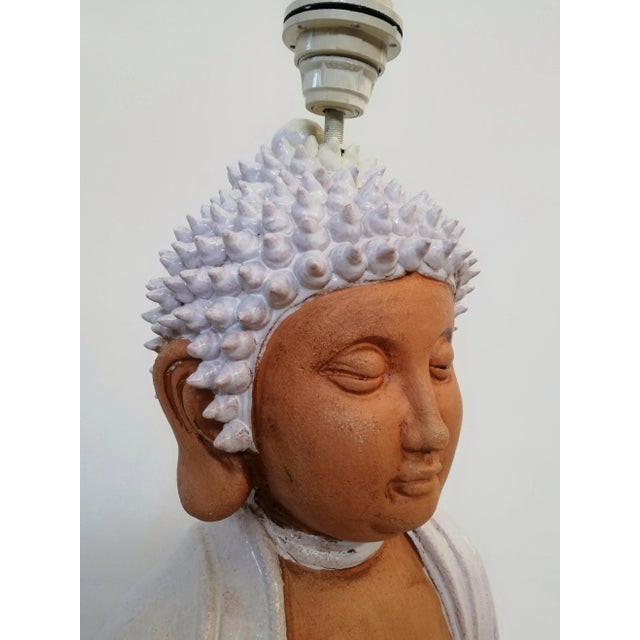 Large Ceramic Buddha Sculpture Lamp, 1970s For Sale - Image 17 of 18