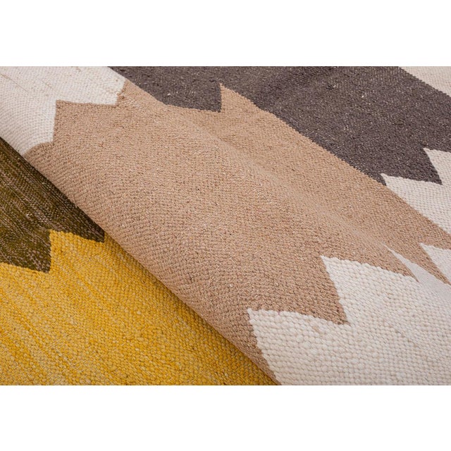 Contemporary Handwoven Wool Rug by Azele Studio For Sale - Image 3 of 9