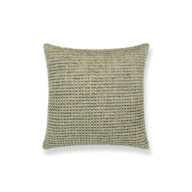 Contemporary The House Of Scalamandré Heatherton Square Pillow In Glen For Sale - Image 3 of 3