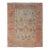 Antique Turkish Oushak Rug in Coral, Ivory and Soft Blue Accents For Sale