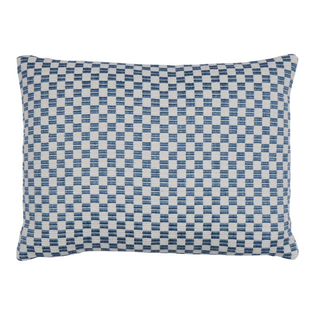 Schumacher Elkhart 18" Lumbar Pillow In Blue For Sale