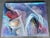Early 21st Century Large Contemporary Abstract Studio Painting on Canvas, 48x36 - Signed For Sale - Image 5 of 11