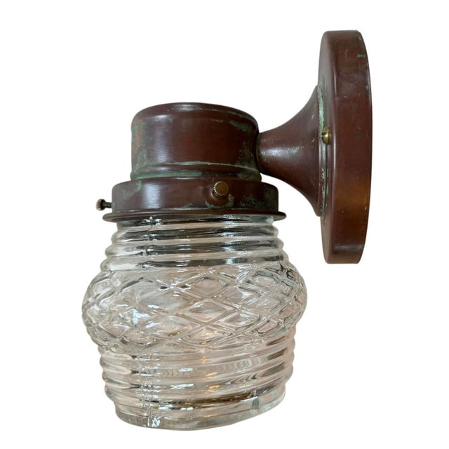 Mid 20th Century Mid 20th Century Rustic Jelly Jar Outdoor Light Fixture For Sale - Image 5 of 7