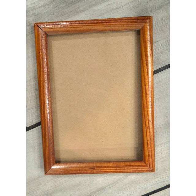 Vintage Solid Wood Picture Frame • 5x7 Photo Frame • Classic Wooden Frame for Artwork or Gallery Wall For Sale - Image 4 of 5
