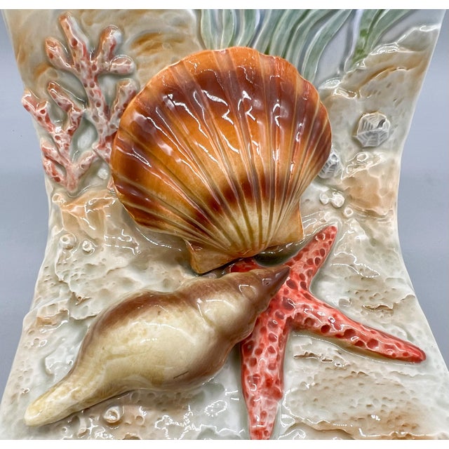 Vintage Otagiri Japan Ceramic Seashell & Starfish Bookends — Coastal / Nautical For Sale In Houston - Image 6 of 11