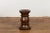 19th Century Rustic Indonesian Solid Wood Turned Stool with Brown Patina For Sale - Image 9 of 12