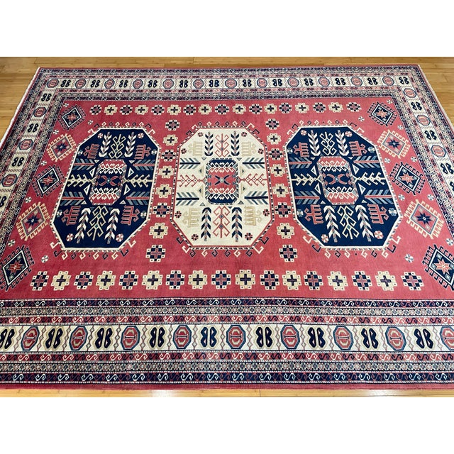 1990s Vintage Caucasian Shirvan Tribal Wool Rug For Sale - Image 5 of 10