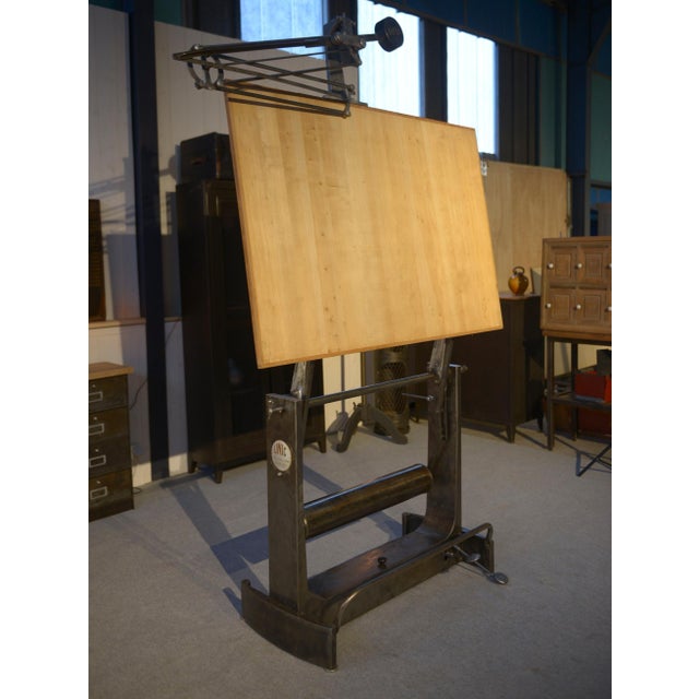 Mid-Century Modern Unic Paris Architect Table by Lucien Sautereau, 1960s For Sale - Image 3 of 17