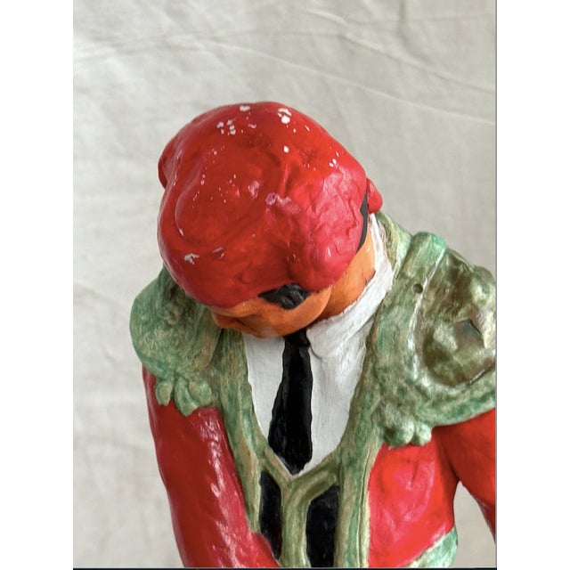 Red Vintage Tuscany Studio Bullfighter Figurine For Sale - Image 8 of 12