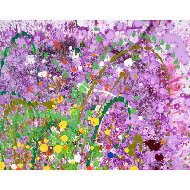 Abstract Expressionism "Escape From Grape Jelly" - Expressionist Composition in Acrylic on Canvas by Charles David Francis For Sale - Image 3 of 6