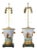Vintage Hand-Painted Nautical-Themed Wooden Urn-Shaped Table Lamps - Pair For Sale