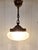 French Pendant Lamp with Metal Mounting and Decorated Glass Shade, 1930s, in Very Good conditions. Designed 1920 to 1949...