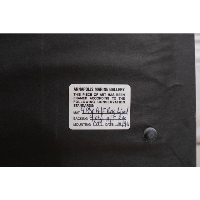 "Winter Harbor" Sailboat Swan Painting Print Signed John M Barber Numbered For Sale - Image 13 of 13