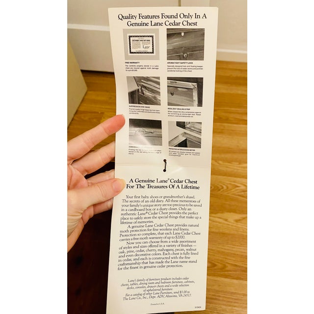 1990s Lane Cedar Chest With Cherry Finish Chairish