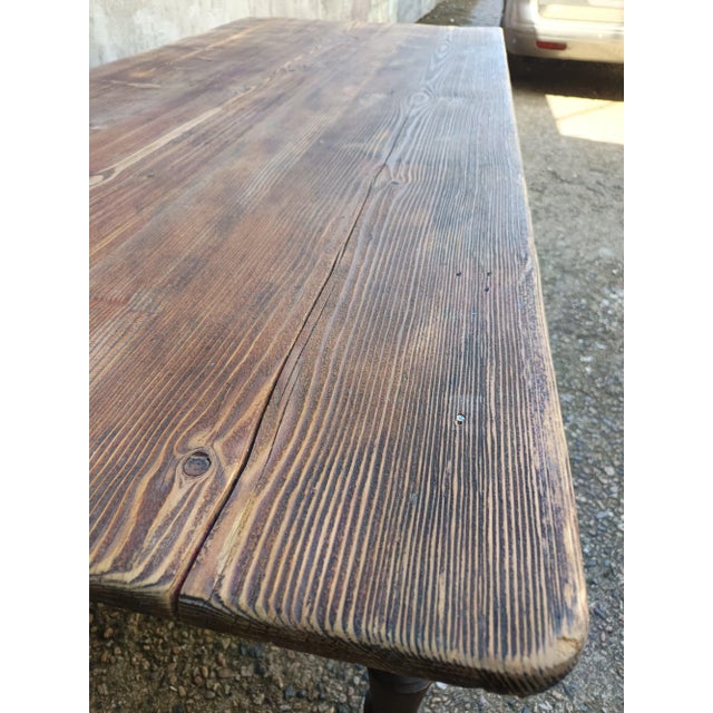 Farmhouse Table in Fir For Sale - Image 10 of 18