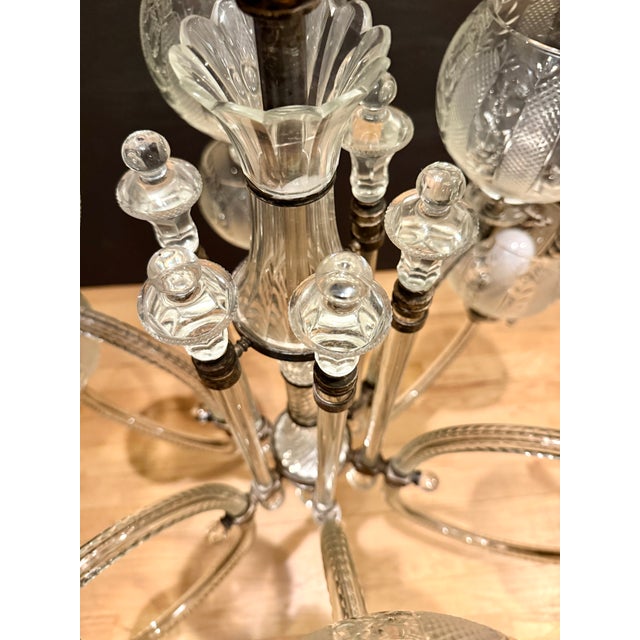 Early 20th Century Exquisite F. & C. Osler Style 12-Light Cut-Glass Chandelier For Sale - Image 10 of 12