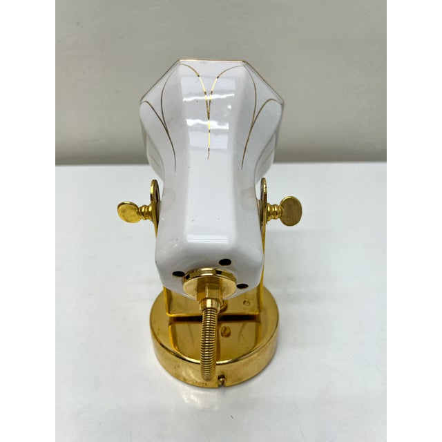 Metal Brass and Ceramic Wall Lamp from Faladesa, Spain, 1980s For Sale - Image 7 of 16